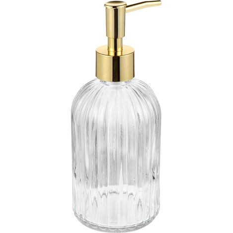 Pack 400ml Press Type Lotion Dispenser Bottles Clear Glass