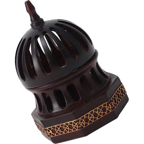 Brûleur de Parfum en Résine Ajourée Conique Porte-Parfum Bakhoor Arabe Compact Base Récupératrice de Cendres pour Yoga Spa et Décoration Intérieure 1 Pièce (1/5)