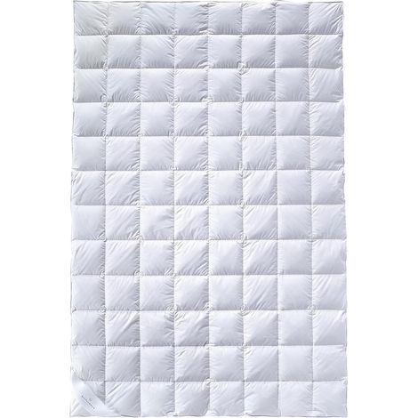 Couette en Duvet, Coton, Blanc, 200 x 135 cm (1/5)