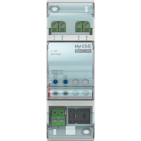 Actionneur 2 sorties 0 10 V gestion de température MyHOME BUS 2 modules BTICINO F430V10 (1/2)