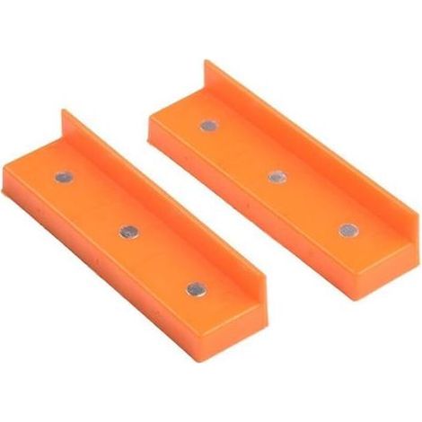 Pair CSPARKV 2 Pièces Mâchoires magnétiques en caoutchouc souple pour étau d'établi protègent le bois et le métal tout en le maintenant fermement en place pendant les projets (10,2 cm) (1/4)