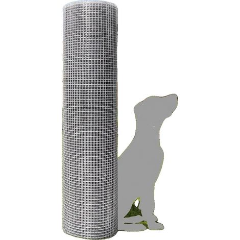Malla de jardín, acero galvanizado en caliente, tamaño 1 m x 25 m, ancho de malla 0,9 mm, apta para cercas, flexible para proyectos de bricolaje. (1/5)