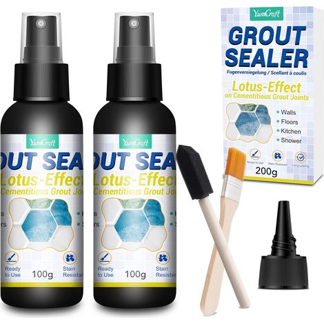 Réparation des Joints de Carrelage, 200ML Transparent Imperméabilisant pour Joints Facilite Lissage d'Étanchéité, Non Agressif Imperméabilisant pour Joints Carreaux Muraux Cuisine, Salle de Bain (1/5)