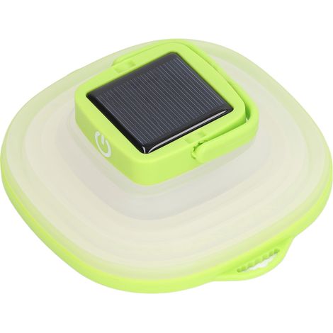 Lampe solaire pliable, 3 niveaux de luminosité, rechargeable par USB, multifonctionnelle, lampe solaire relaxante pliable. (1/5)