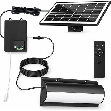 Lampe solaire pour intérieur et extérieur, lampe solaire suspendue avec interrupteur à chaîne simple, lustre solaire étanche IP65, adapté au salon, au gazebo, au garage (1/5)