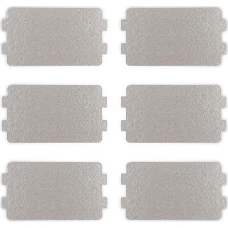 Lot de 6 plaques de mica protectrices pour guide d'ondes micro-ondes (6,4 × 11,7 cm) - Accessoires de réparation et de remplacement (1/2)