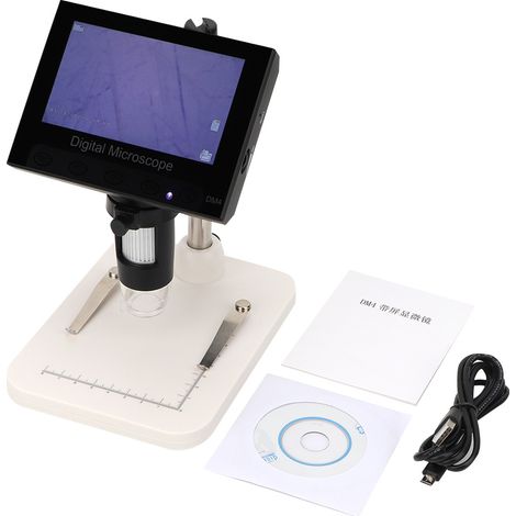 Outil de loupe LED de microscope vidéo numérique électronique de moniteur d'affichage à cristaux liquides de HD de 4,3" 1000X (1/5)