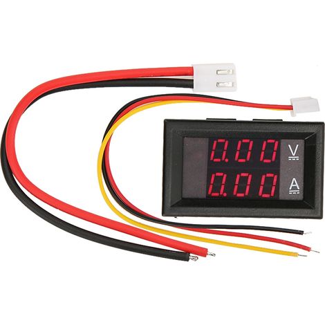 Voltmètre Ampèremètre - Affichage Numérique LED Double - 0-100V 10A DC - Pour Véhicule Et Moto - 1 Pièce (1/5)