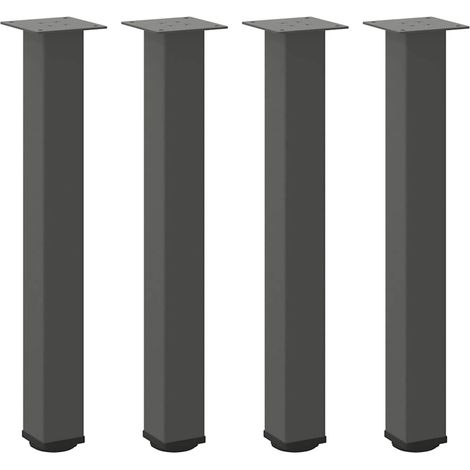 Set di 4 gambe regolabili per tavolo consolle 72-74 cm design moderno elegante finitura in acciaio antracite 020056767