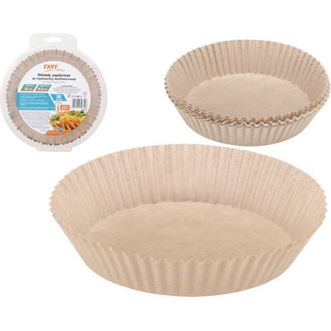 Runde Papiereinsätze für Heißluftfritteuse Ø 16 cm 50 Stück (1/2)