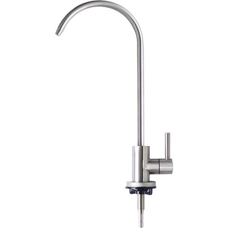 Robinet Cuisine d'Eau Potable, Robinetterie de Cuisine en Acier Inoxydable, Pivotant à 360°, Robinet à Osmose Inverse, Sans Plomb, Nickel Brossé (1/5)
