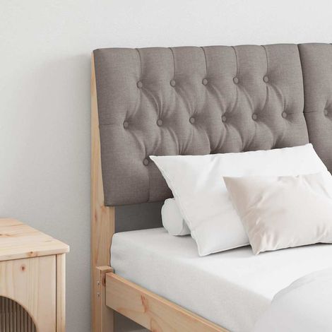 Gepolstertes Kopfteil Taupe 160 cm Massives Kiefernholz