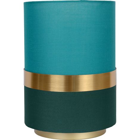 Lampada da tavolo cilindro in lino verde E14 Lucide (1/3)