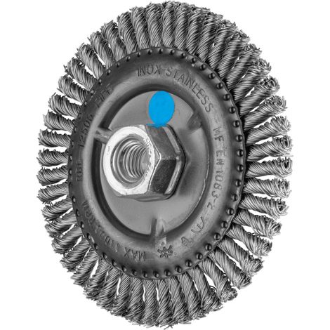 PFERD TOOLS PIPELINE Bürste gezopft RBG Ø 125x6 mm M14 Edelstahl-Draht-Ø 0,50mm Winkelschleifer 10 Stk