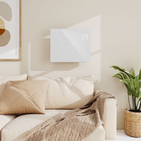 Acezanble Radiateur électrique 1000W – Ultra-fin 70mm, WiFi, détection fenêtre, Blanc (1/5)
