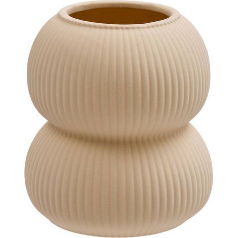 Vase Lucia H.16cm beige - Atmosphera créateur d'intérieur (1/3)