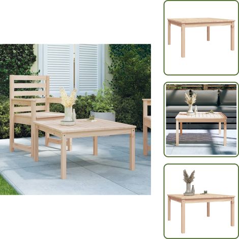 Tavolo da patio - vidaXL Tavolo da Giardino 82,5x82,5x45 cm in Legno Massello di Pino - Tavolo in pino