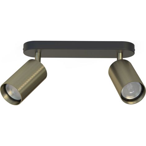 Doppel Strahler EYE Messing Schwarz Treppe Leuchte