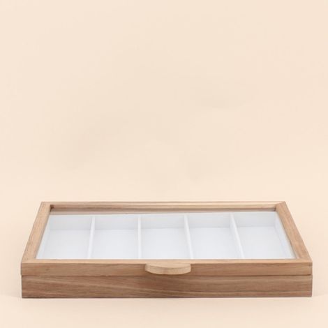 Boite à bijoux en bois 35x26,5cm (1/5)
