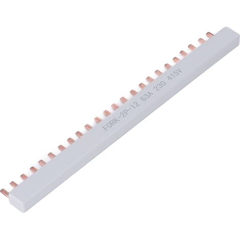 Barre omnibus en cuivre à 12 points de connexion en boucle 230-415 V (1/5)
