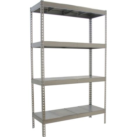 Simonrack Scaffale da esterno in metallo galvanizzato argento 4 livelli