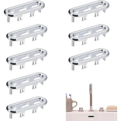 Lavabo Garniture Trop-plein Couvercle, 8Pcs Anneau De Trop-Plein pour éVier Trou De Trop-Plein, Lavabo Trop-plein Anneaux Ovale Toilettes Cuisine Lavabo Bonde Couverture Trou Insert et Bouchons (1/5)