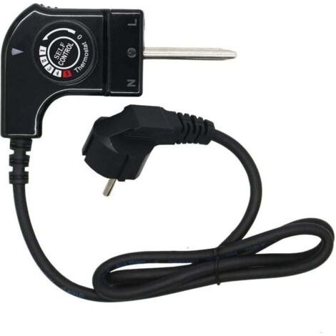 Home Câble pour Grill Plancha, Thermostat pour Princess, Câble avec Thermostat pour Fagor, Jata, Princess, Solac, Magefesa... (Universel)