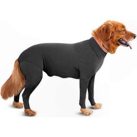 Combinaison de récupération extensible anti-mue pour grands chiens, pyjama en tissu doux pour stérilisation, vêtement jumpsuit de protection post-opératoire, tenue ajustée pour animaux. (1/5)