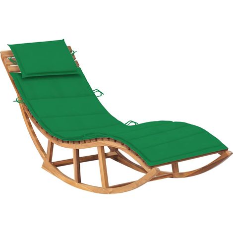 Schaukelliege mit Auflage Massivholz Teak