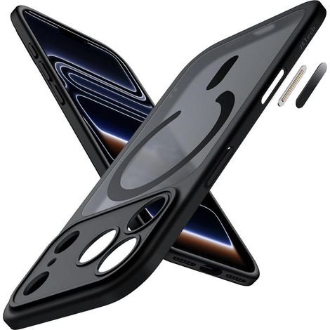 Handyhülle iPhone17ProMax MagSafe stoßfest Kamerabutton Schwarz (1/5)