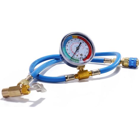 Vanne de jauge de pression simple de manomètre de réfrigérant de climatiseur automobile R134A Ac (1/5)