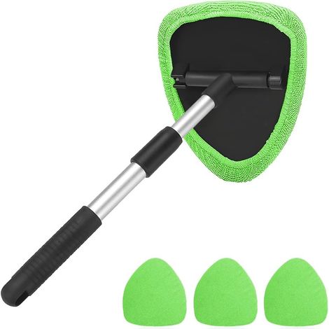 Kit de nettoyage de pare-brise - pour éliminer la buée et l'humidité des vitres de voiture - ensemble de 5 pièces, vert (1/5)