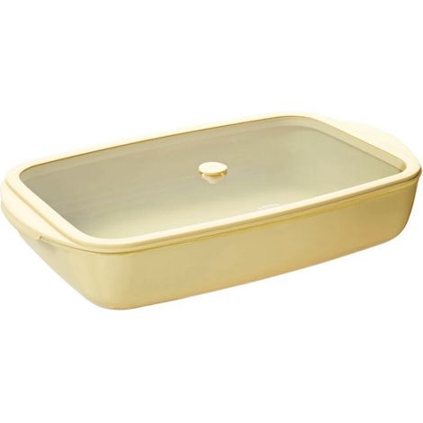 Plat à four rectangulaire 3.6l + couvercle - Pebbly - 40-PKV082 (1/3)