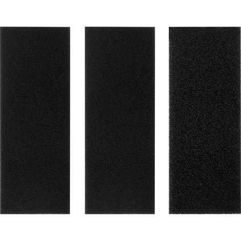 3PCS Filtre pour Aquarium, Mousse Filtre Bassin Mousse Filtre Aquarium Mousse Aquarium Filtre pour Bassin Éponge Filtrante Biochimique pour Aquarium Étang Fish Tank (, Noir) (1/5)