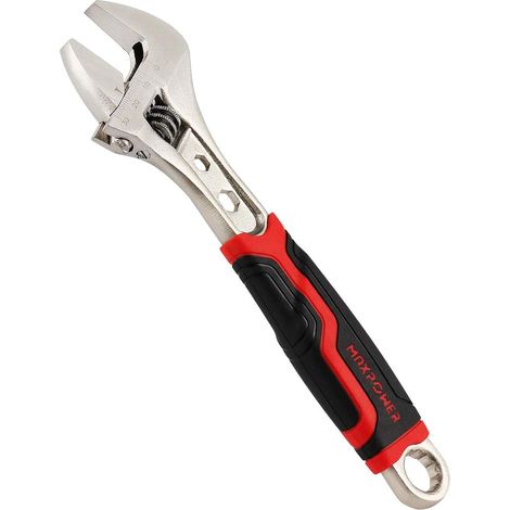 MaxPower Cle a Molette 200mm(8 Pouces) 3 en 1 Clé à Molette avec Grande Ouverture 30 mm,Clé a Molette Multifonction (1/5)