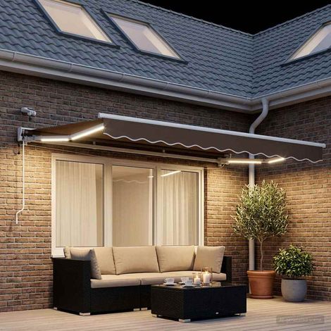 vidaXL Auvent rétractable électrique Taupe 3 x 2,5 m (1/5)