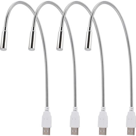Lot de 4 lampes LED USB pour clavier d'ordinateur en métal (1/5)