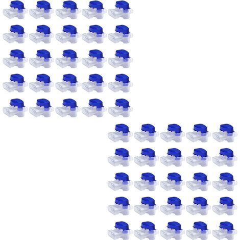 Set de Connecteurs de Câbles pour Robot Tondeuse - 50 Raccords Remplis de Gel pour Étendre ou Réparer Fil Electrique Bas Voltage Tondeuse Automatique - Étanches, Sûrs, Dénudage Inutile