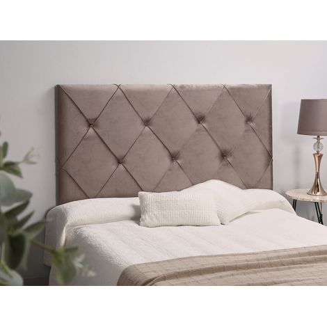 Capitone Rhombus Kopfteil, grauer Samt, 161 x 81 cm. 161 x 6 x 81 cm (1/3)