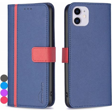 CUSTODIA PER IPHONE 12/12 PRO 6.1' BLU NAVY CON PATTA (1/5)