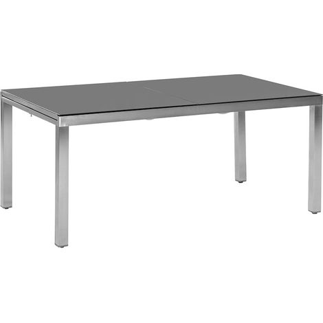 Tisch silber/grau 150x90cm Edelstahl