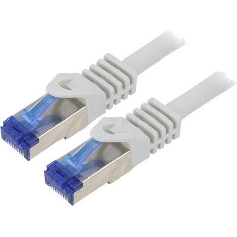 Cable reseau RJ45 male S-FTP Cat.6a gris - 2m