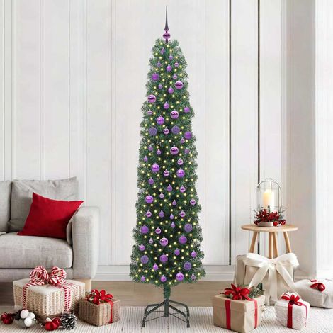 Künstlicher Weihnachtsbaum mit 300 LEDs mit Ständer Grün 210 cm