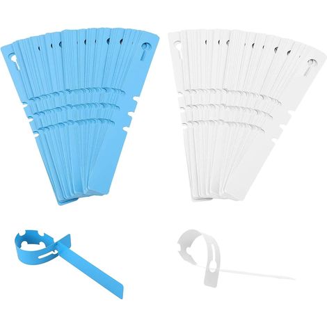 Etiquetas De Plantas - En Pvc Impermeables Reutilizables - Para Jardin Exterior Y Invernadero - 200 Unidades Azul Blanco (1/5)