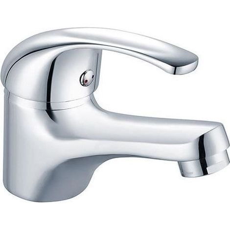Mitigeur lavabo - EDOUARD ROUSSEAU - Cardiff - Cartouche céramique Ø 40 mm - Aérateur réducteur de débit - Bec fixe - Chrom (1/3)