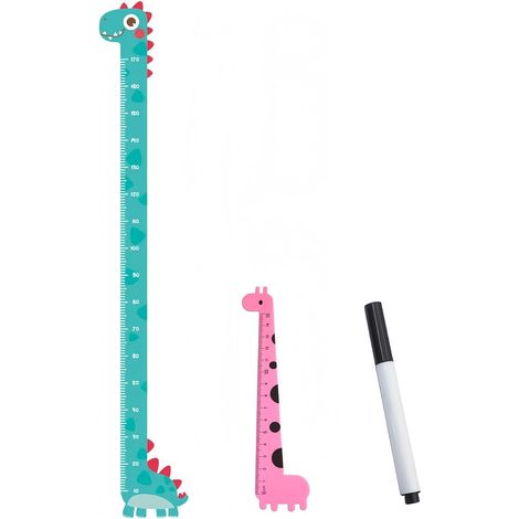 Medidor de altura de pared con forma de dinosaurio, regla colgante para medir el crecimiento de bebés, tanto niñas como niños.