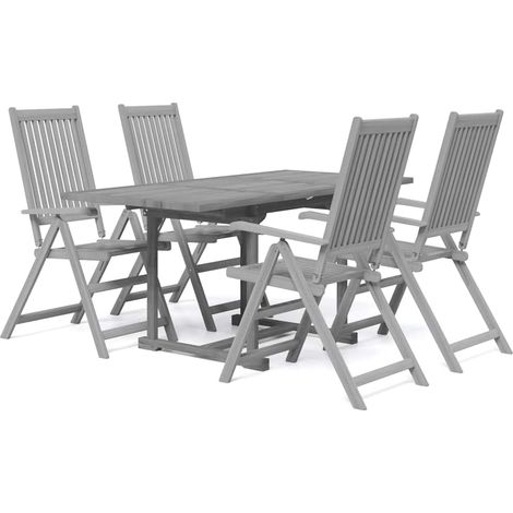 Maison Exclusive - 5-tlg. Garten-Essgruppe Massivholz Akazie (1/5)
