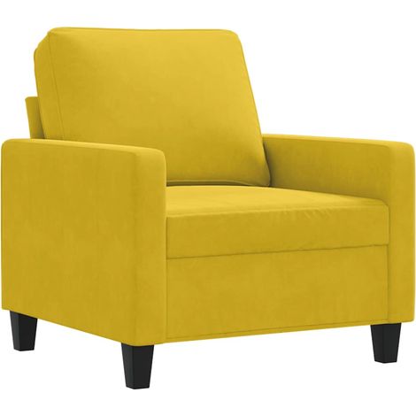 Fauteuil relax  Fauteuil Jaune 60 cm Velours (1/5)