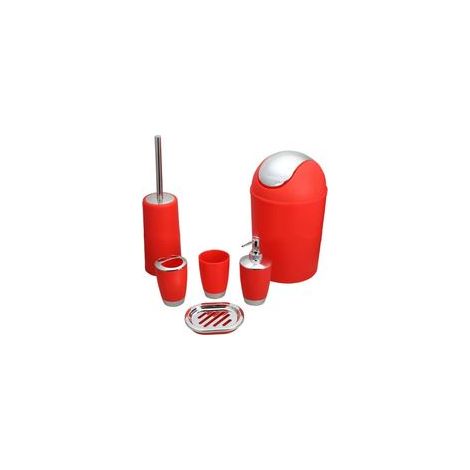 Lot de 6 gobelets de salle de bain pour brosse à dents, distributeur de savon (1/5)