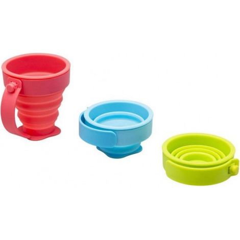 Tasse en silicone rétractable - - 20cl - H 8.6cm - Poids 74g - Coloris assortis (1/4)